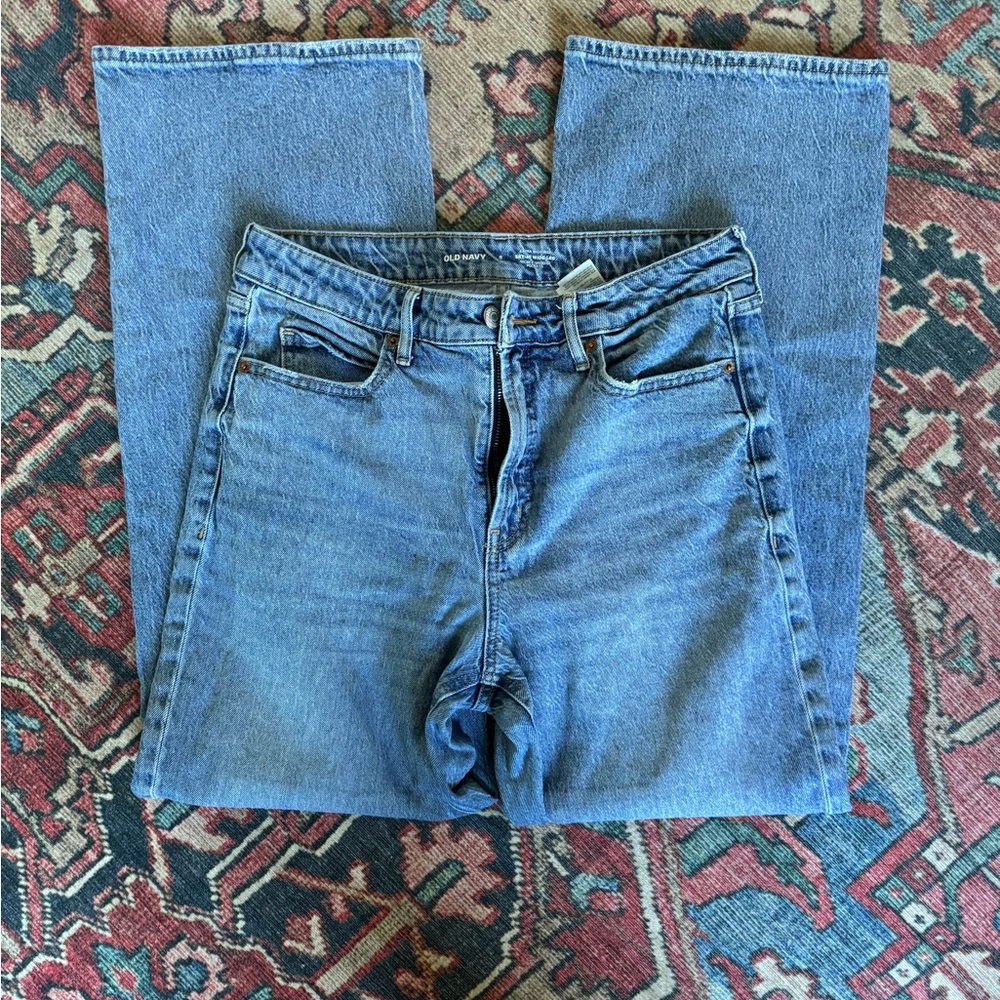 Old Navy Sky-Hi Wide Leg Extra High Rise Jeans Size 8